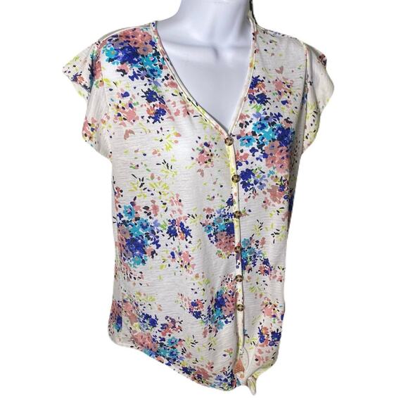 STORYBUK Ruffle Sleeve,V-Neck, Tie in front Blouse Womans Size M - Picture 6 of 11